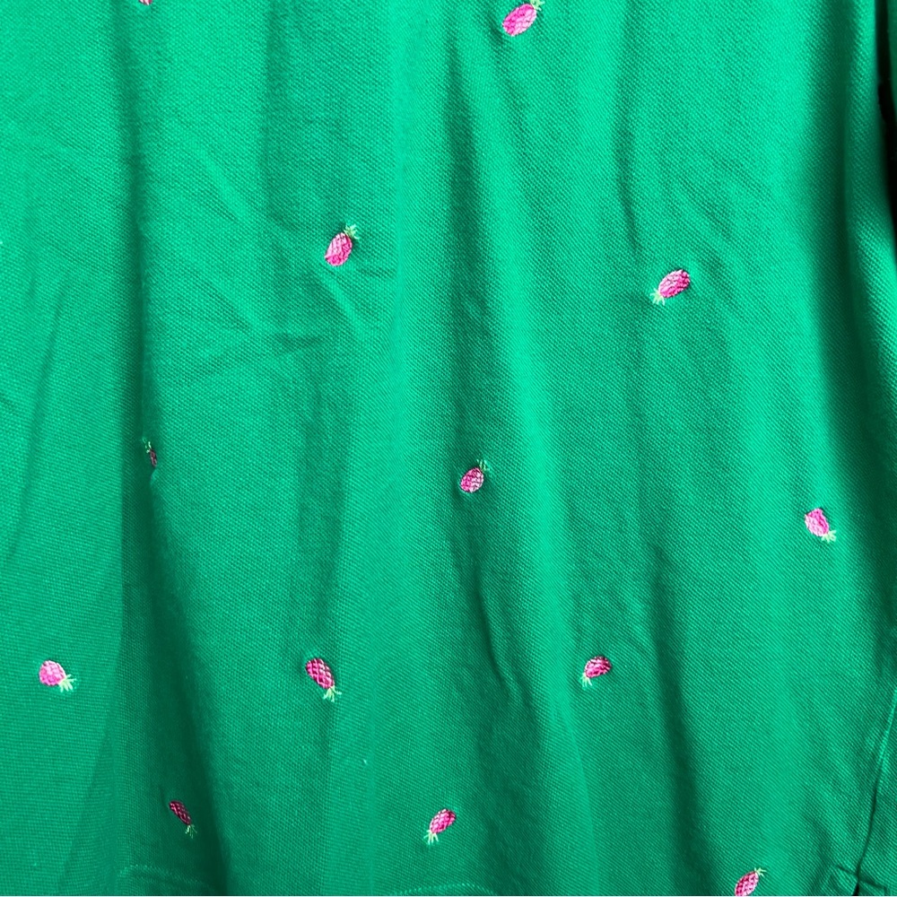 Quacker Factory Sz 1x Fuchsia & Green Polo Shirt - image 2
